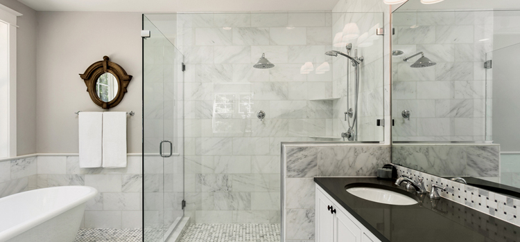 bathroom shower door installation in West Lealman