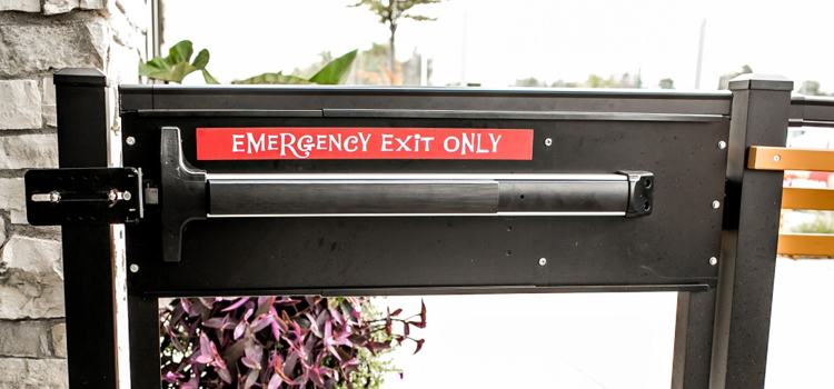 emergency push bar installation in West Lealman